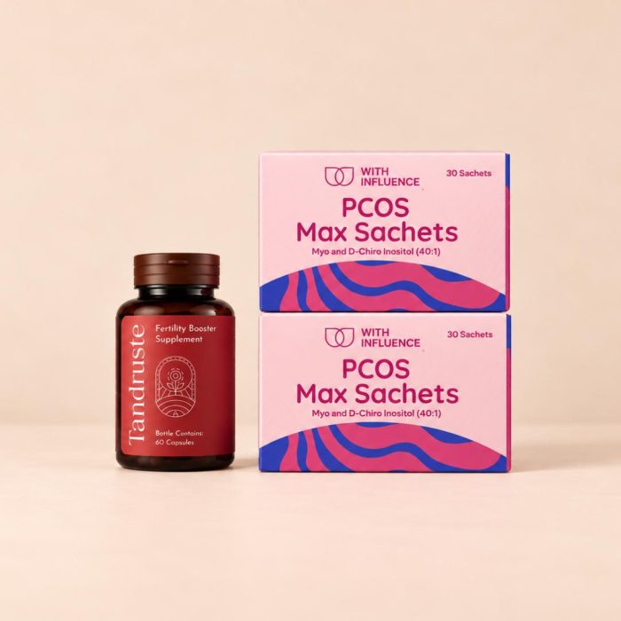 2 Pcos Max Sachet Boxes & 1 Organic Fertility Booster