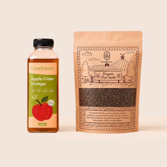1 Apple Cider Vinegar + 1 Chia Seed Pack With Free Diet Plan